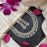 Vriksham Royal Blush Filigree Gold & Silver-Tone AD Choker Neckpiece-G20213