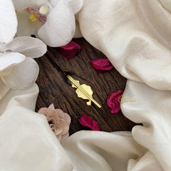 Vriksham Mango Style With Floral Jadau Kundan Jada Billai-White Red Green-J3470