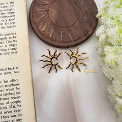 Vriksham Sun Style Oversize Anti Tarnish Studs-G20974