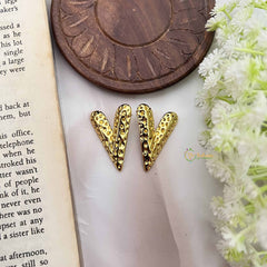 Vriksham Gold Plated Heart Style Anti Tarnish Studs-G20979