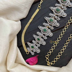 Vriksham Designer Green With Intricate Floral Motifs AD Stone Hipchain-G20248