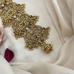 Vriksham Exquisite Lakshmi Bridal Jada Billai-Gold Bead-G19280