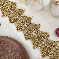 Vriksham Exquisite Lakshmi Bridal Jada Billai-Gold Bead-G19280