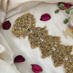 Vriksham Exquisite Lakshmi Bridal Jada Billai-Gold Bead-G19280