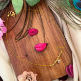 Vriksham Single Stone Solitaire Charm Invisible Chain-KG22332