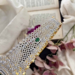 Vriksham Designer Royal Bridal American Diamond Hipbelt-Green-G20246