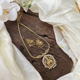 Premium Lakshmi Pendant Addigai Neckpiece-Pearl-G14602