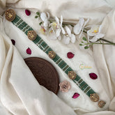 Vriksham Lakshmi 7 Layer Green Beaded With Jhumka Bridal Jada Billai-G19285