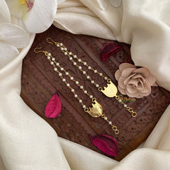 Vriksham Designer Single Strand Kundan Jadau White Pearl Maatil-J2938