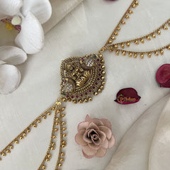 Vriksham Lakshmi Jada Bun Billai with Maatil Bridal Jada Billai-Green-G19291