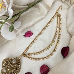 Vriksham Lakshmi Jada Bun Billai with Maatil Bridal Jada Billai-Green-G19291