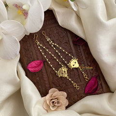 Vriksham Antique Designer Single Strand Kundan Jadau White Pearl Maatil-J2940