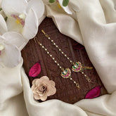 Vriksham Half Moon With Lotus Single Strand Kundan Jadau White Pearl Maatil-J2937