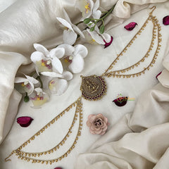 Vriksham Lakshmi Jada Bun Billai With Gold Maatil Bridal Jada Billai-Gold Bead-G19294