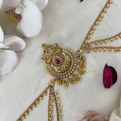 Vriksham Chand Bali Style Jada Bun Billai With Gold Maatil Bridal Jada Billai-G19297