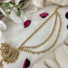 Vriksham Chand Bali Style Jada Bun Billai With Gold Maatil Bridal Jada Billai-G19297