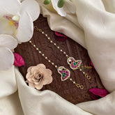 Vriksham Exquisite Single Strand Kundan Jadau White Pearl Maatil-Annam-J2936