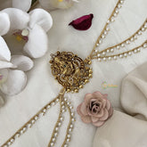 Vriksham Elephant & Lakshmi Jada Bun Billai With Pearl Maatil Bridal Jada Billai-G19296