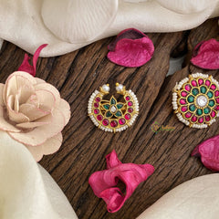 Vriksham Unique Floral Kundan Jadau Chandran & Suryan Billai-J2945