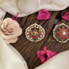 Vriksham Exquisite Floral Kundan Jadau Chandran & Suryan Billai-J2946