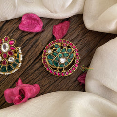 Vriksham Antique Floral Kundan Jadau Peacock Chandran & Suryan Billai-J2943