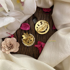 Vriksham Antique Floral Kundan Jadau Peacock Chandran & Suryan Billai-J2943