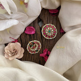 Vriksham Antique Floral Kundan Jadau Chandran & Suryan Billai-J2944