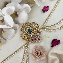 Vriksham Duel Peacock Jada Billai With Pearl Maatil Bridal Jada Billai-G19303