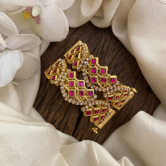 Vriksham Exquisite Kundan Jadau Openable Bangle-Square-J2889