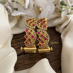 Vriksham Exquisite Kundan Jadau Openable Bangle-Square-J2889