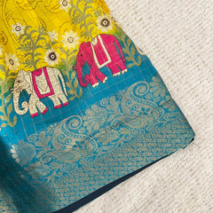 Mustard & White Colour Embroidered Girls Lehenga Set -VS3491