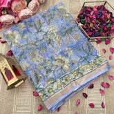 Vriksham Lavender Floral Kota Cotton Saree-VS4904