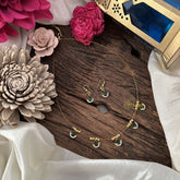 Vriksham 5 Diya Shape Pendant Invisible Chain-Green-G18457