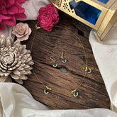 Vriksham 3 Diya Shape Pendant Invisible Chain-Green-G18454