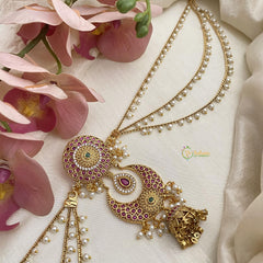 Designer AD Stone Jada Billai with Pearl Maatil-G14880