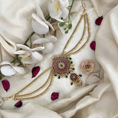 Vriksham Designer Floral Jada Billai With Pearl Maatil Bridal Jada Billai-G19309