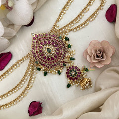 Vriksham Designer Floral Jada Billai With Pearl Maatil Bridal Jada Billai-G19309