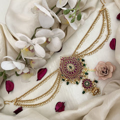 Vriksham Designer Floral Jada Billai With Pearl Maatil Bridal Jada Billai-G19309