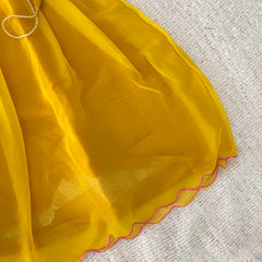 Yellow Colour Embroidered Girls Lehenga Set -VS3495