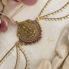 Premium AD Stone Lakshmi Jada Billai with Pearl Maatil-G14883