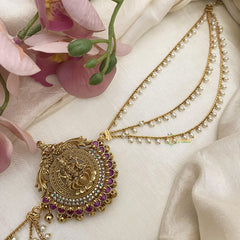 Premium AD Stone Lakshmi Jada Billai with Pearl Maatil-G14883