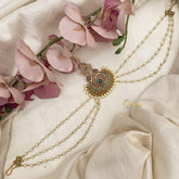 Unique Precious Kemp Jada Billai with Pearl Maatil-G14849