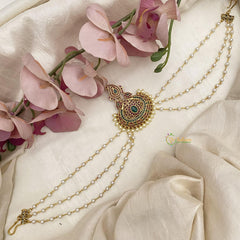 Unique Precious Kemp Jada Billai with Pearl Maatil-G14849