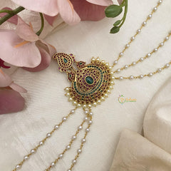 Unique Precious Kemp Jada Billai with Pearl Maatil-G14849