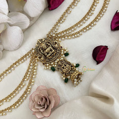 Vriksham Double Layer Lakshmi & Lotus Jada Billai With Pearl Maatil Bridal Jada Billai-Pearl-G19316