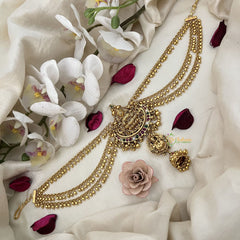 Vriksham Lakshmi Devi Jada for Brides Jada Billai With Gold Maatil Bridal Jada Billai-Gold Bead-G19322