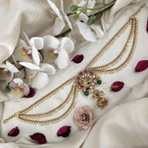 Vriksham Antique Peacock Jada Billai With Pearl Maatil Bridal Jada Billai-Pearl-G19320