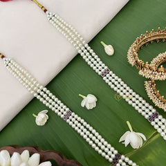 Vriksham Precious Kemp 3 Layered Kemp Stone Rani Haram-Pearl-G18543