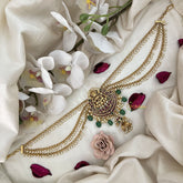 Vriksham Lakshmi & Lotus Jada Billai With Pearl Maatil Bridal Jada Billai-Gold Bead-G19315