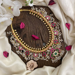 Vriksham Premium Jadau Kundan Guttapusalu Neckpiece-J2969